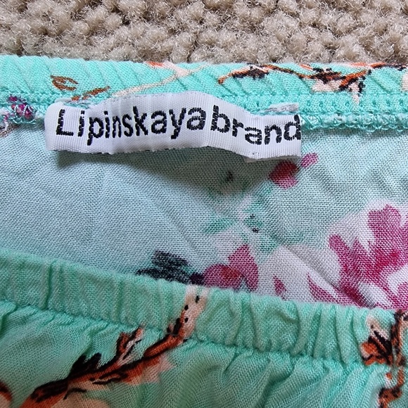 Maxi Dress Gown Sz XS/S floral Mint Color - Picture 2 of 8